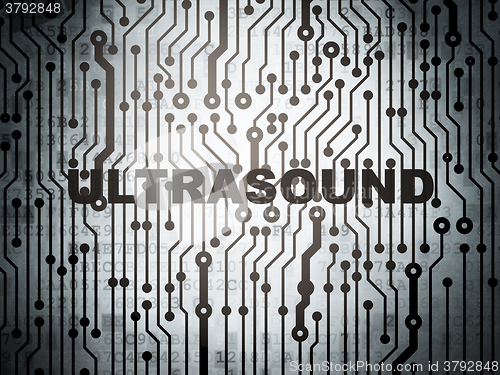 Image of Medicine concept: circuit board with Ultrasound