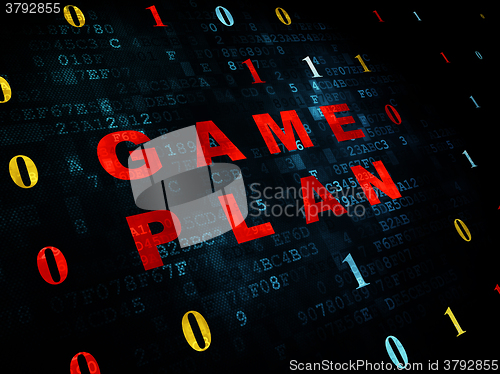 Image of Finance concept: Game Plan on Digital background
