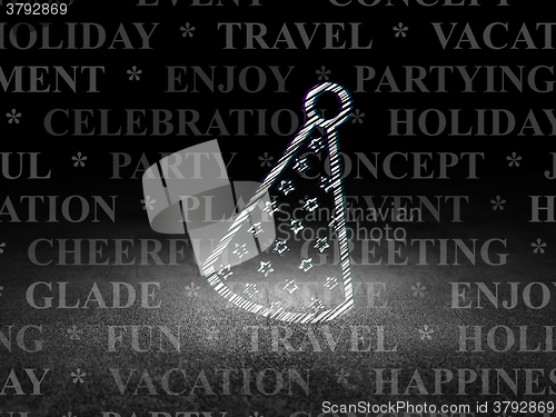Image of Entertainment, concept: Party Hat in grunge dark room