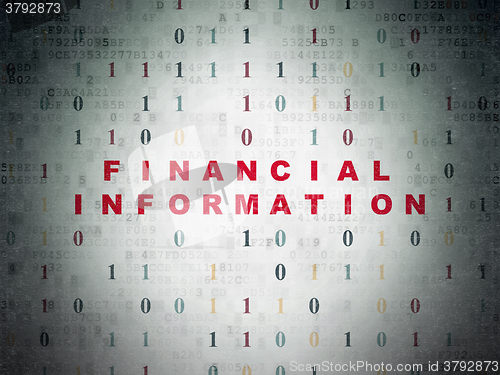 Image of Finance concept: Financial Information on Digital Paper background