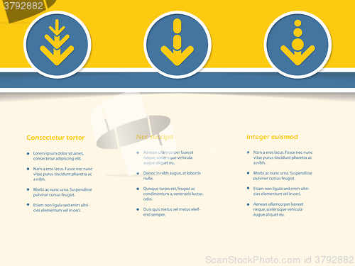 Image of Infographic design with arrows in circle