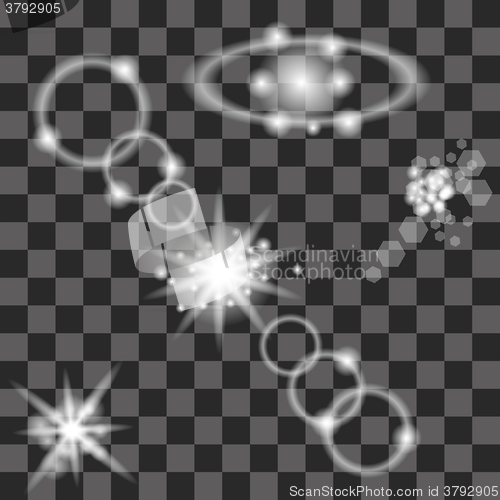 Image of Set of Different White Lights