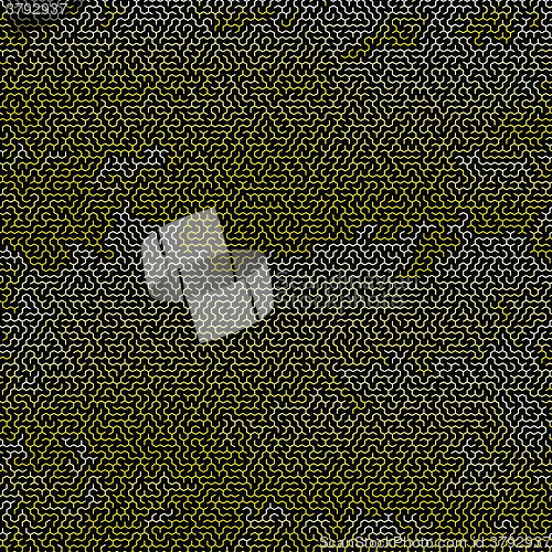 Image of Yellow Labyrinth Background. Kids Maze