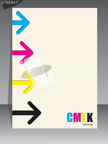 Image of Abstract cmyk brochure with arrows