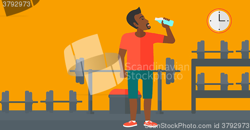 Image of Man drinking water.