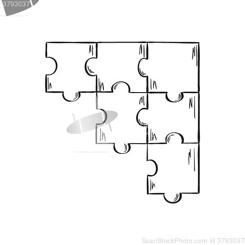 Image of few pieces of puzzle