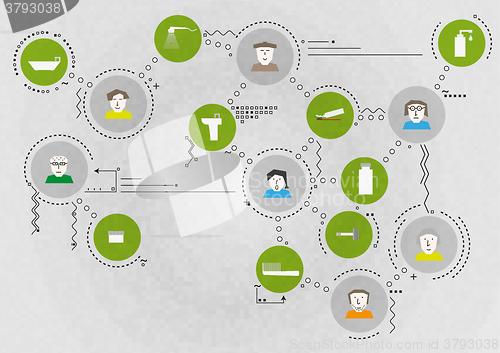 Image of healthcare map with people