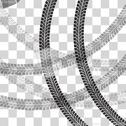 Image of Tire tracks vector