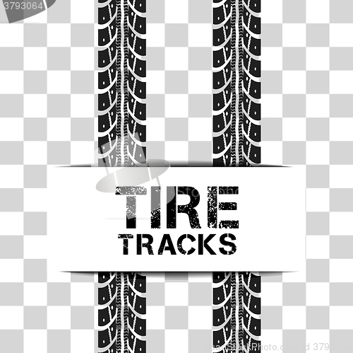 Image of Tire tracks vector