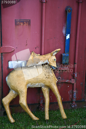 Image of Broken sculpture of a deer