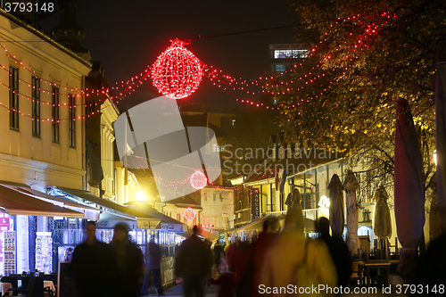 Image of Advent time in Zagreb at night