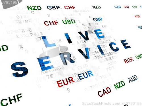 Image of Finance concept: Live Service on Digital background