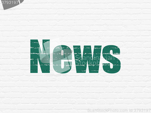 Image of News concept: News on wall background