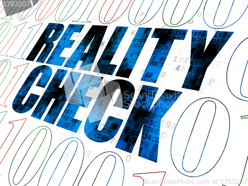 Image of Business concept: Reality Check on Digital background