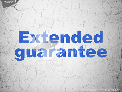 Image of Insurance concept: Extended Guarantee on wall background