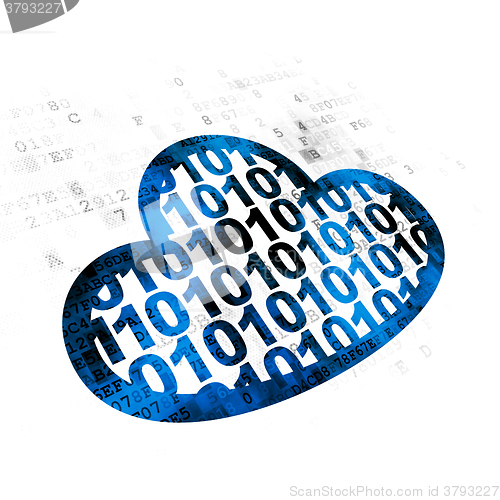 Image of Cloud technology concept: Cloud With Code on Digital background