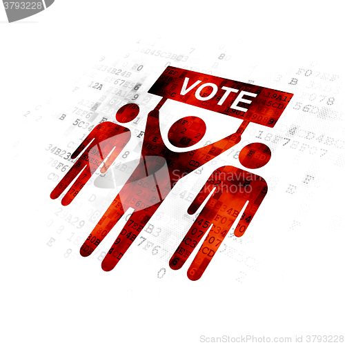 Image of Politics concept: Election Campaign on Digital background