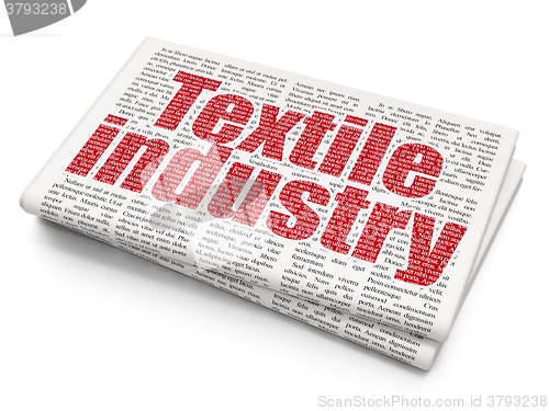 Image of Industry concept: Textile Industry on Newspaper background
