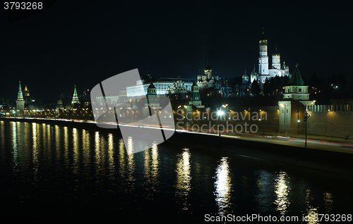 Image of Moscow Kremlin at night