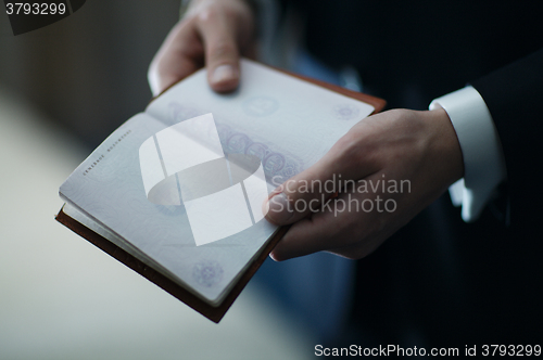 Image of Empty passport before the wedding