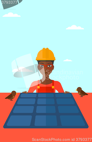 Image of Constructor with solar panel.