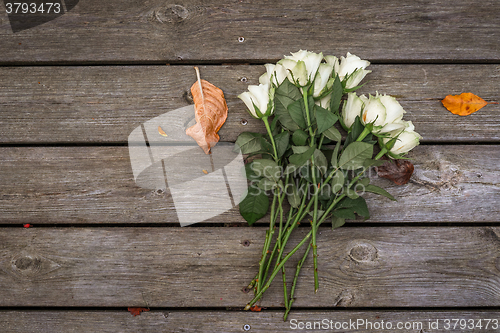 Image of Bouquet of white roses