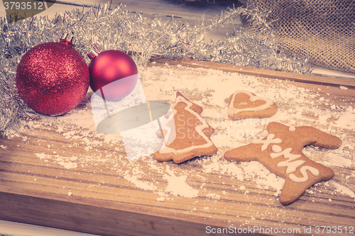 Image of Xmas ornament with homemade cookies