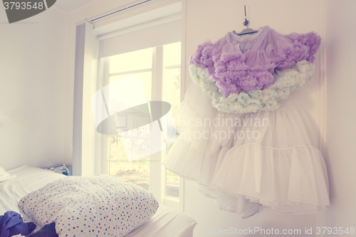 Image of Tulle skirt in a bedroom