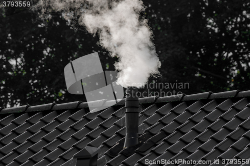 Image of White smoke from a chimney