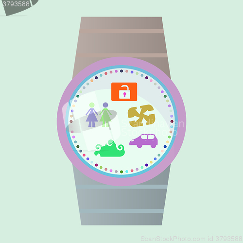 Image of Vector Popular Smart Watch Icons