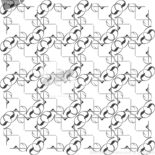 Image of Monochrome seamless pattern vector illustration