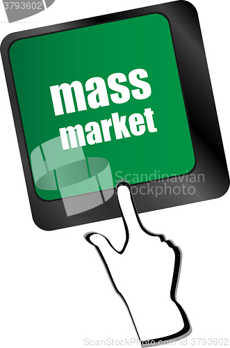 Image of Marketing concept: computer keyboard keys with word Mass Market