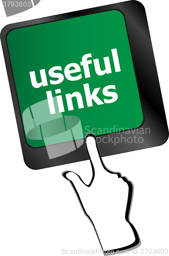 Image of useful links keyboard button - business concept
