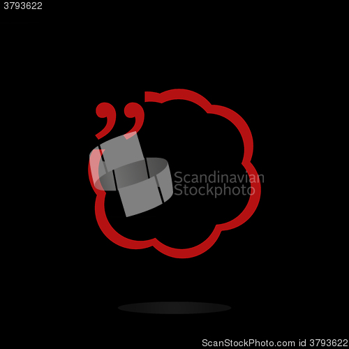 Image of Vector Quotation Mark Speech Bubble. vector quote sign icon