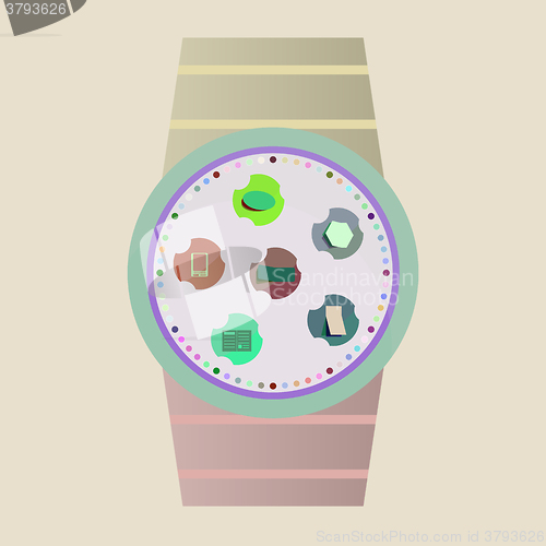 Image of Vector Smart Watch Icons
