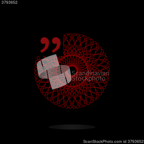 Image of Quote text bubble. Commas, note, message and comment. Quote element design. Quote citation. Quote template. Design element similar to quote. Text, commas, quote and note. Motivation and inspiration. 