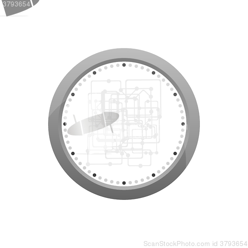 Image of Set of office icons in flat design on original watch vector illustration isolated on white