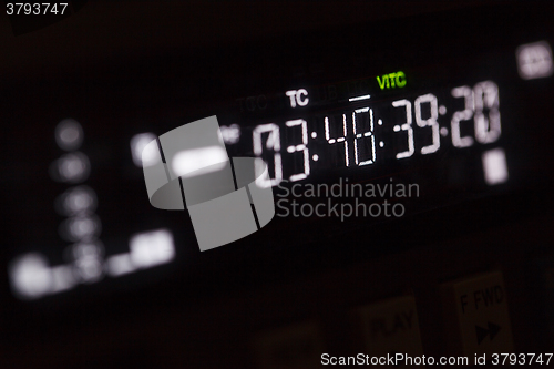 Image of Timecode running on the professional video recorder.
