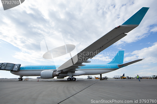 Image of Modern airplane stands at the airport