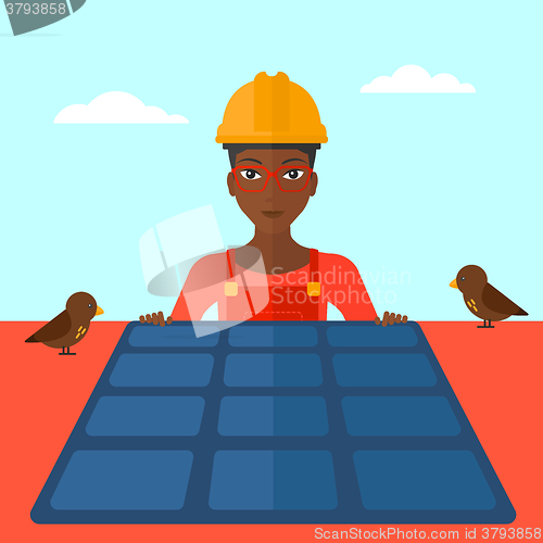 Image of Constructor with solar panel.