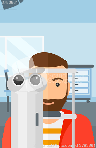 Image of Patient visiting ophthalmologist.