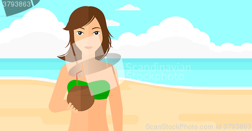 Image of Woman drinking cocktail.