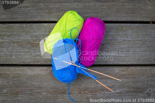 Image of Colorful wool for knitwear