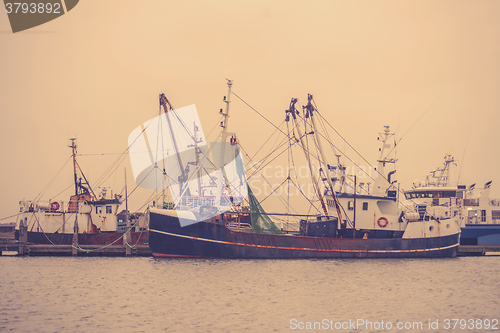 Image of Fishing boats in the harbor