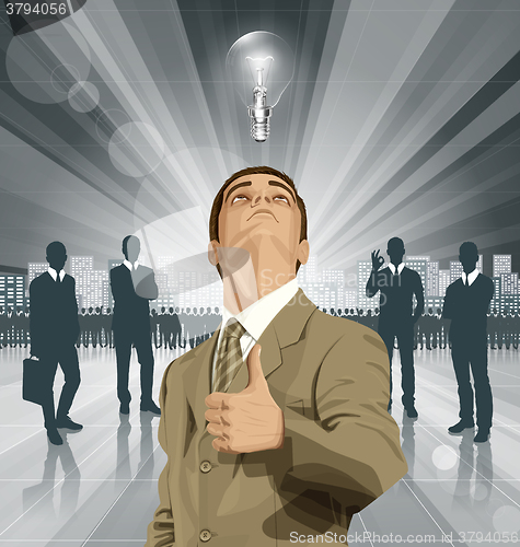 Image of Vector Business Man Shows Well Done