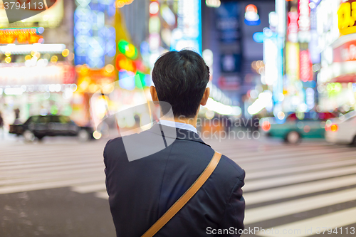 Image of Businessmnn in Shinjuku, Tokyo, Japan.