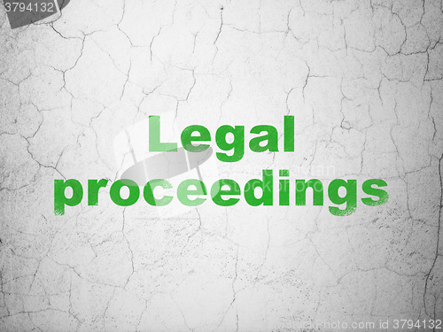 Image of Law concept: Legal Proceedings on wall background