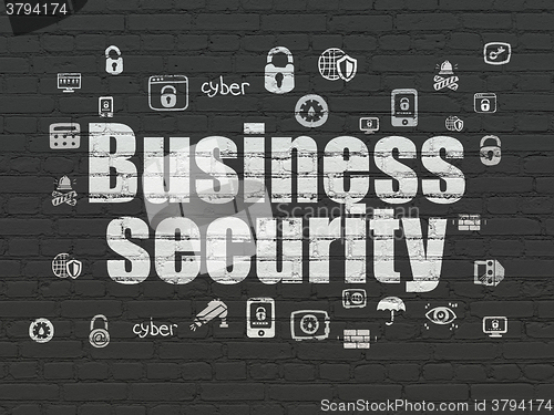 Image of Privacy concept: Business Security on wall background