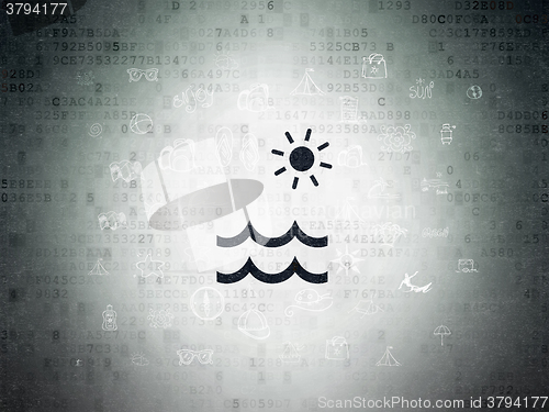 Image of Travel concept: Beach on Digital Paper background