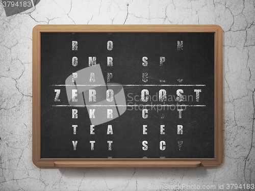 Image of Finance concept: Zero cost in Crossword Puzzle